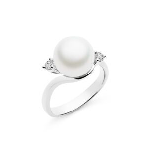 Kailis Embrace Pearl Diamond Ring 18ct White Gold