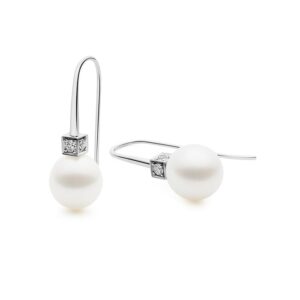 Kailis Orbit Pearl Diamond Earrings 18ct White Gold