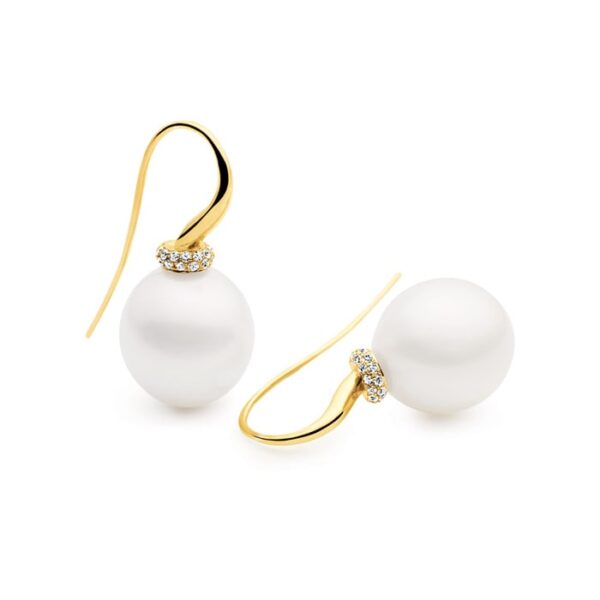 Kailis Tranquility French Hook Earrings White Diamonds