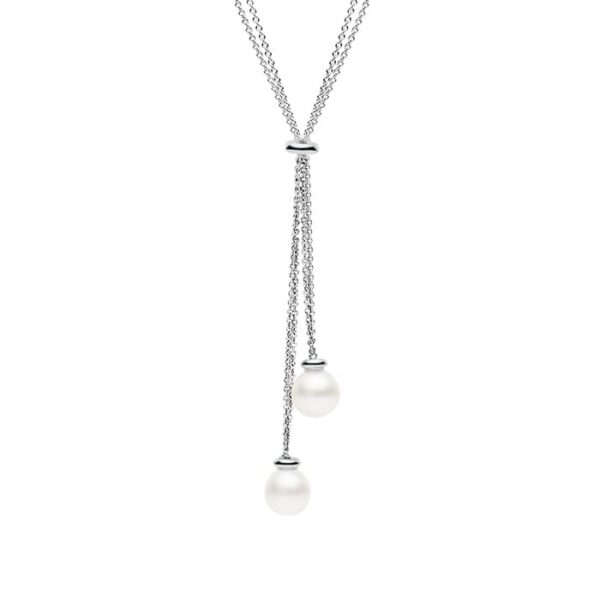 Kailis Tranquility Lariat Pearl Necklace, White Gold