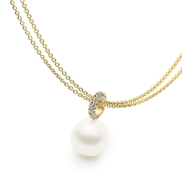 Kailis Tranquility Pearl Pendant Diamonds 18ct Gold