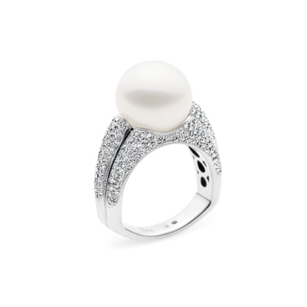 Kailis Vibrance Pearl Ring Diamonds 18ct White Gold