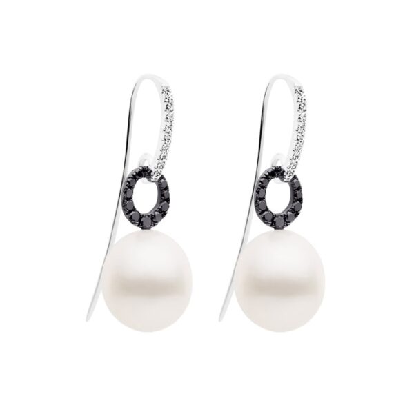 Kailis Angelic French Hook Earrings Noir Black Diamonds 18ct White Gold