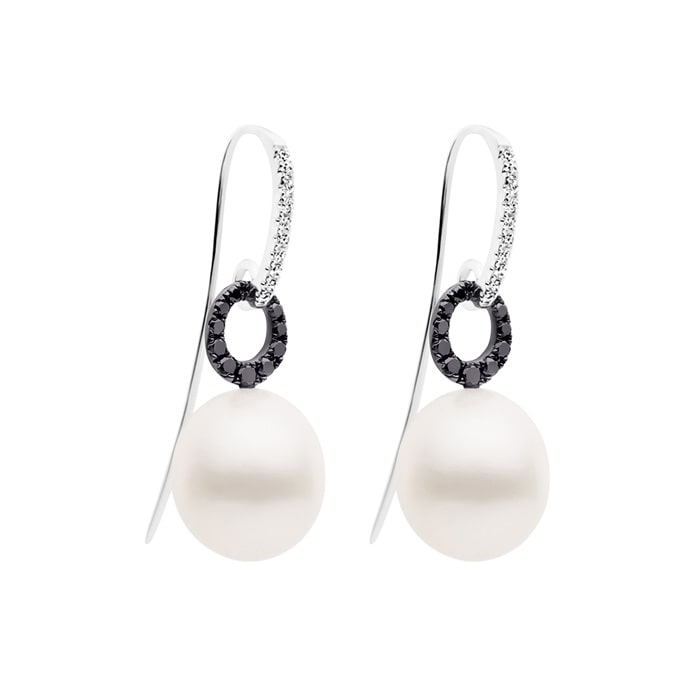 Kailis Angelic French Hook Earrings Noir Black Diamonds 18ct White Gold