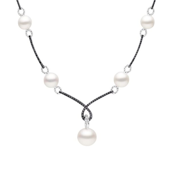 Kailis Angelic Pearl Necklace Noir Black Diamonds 18ct White Gold