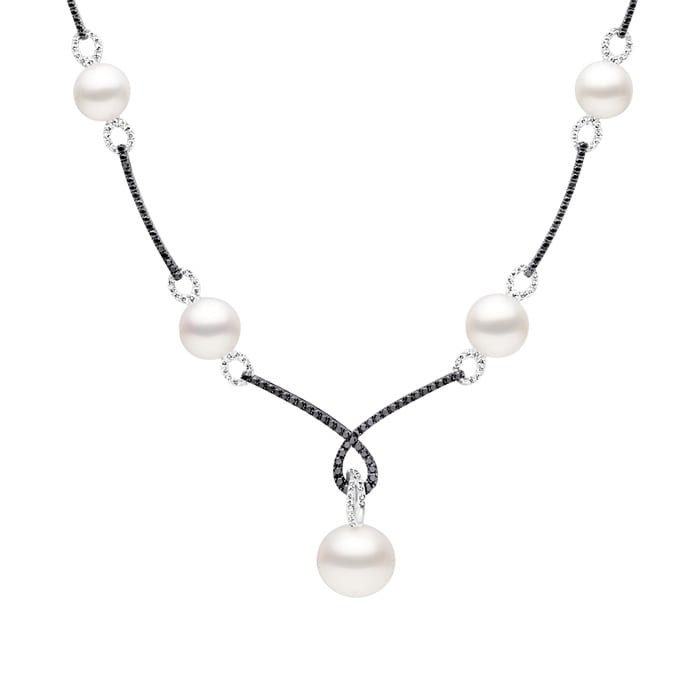 Kailis Angelic Pearl Necklace Noir Black Diamonds 18ct White Gold