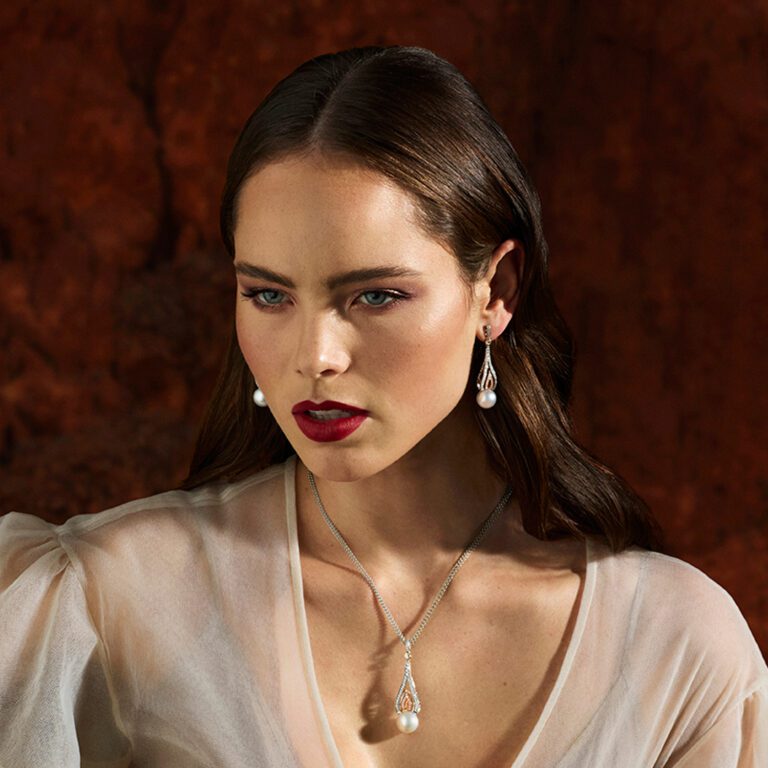 Flame Rose Earrings - campaign