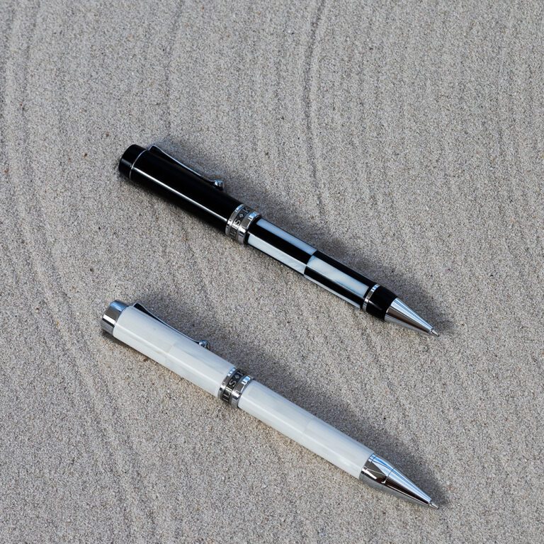 Mother of Pearl Pen, Black Enamel