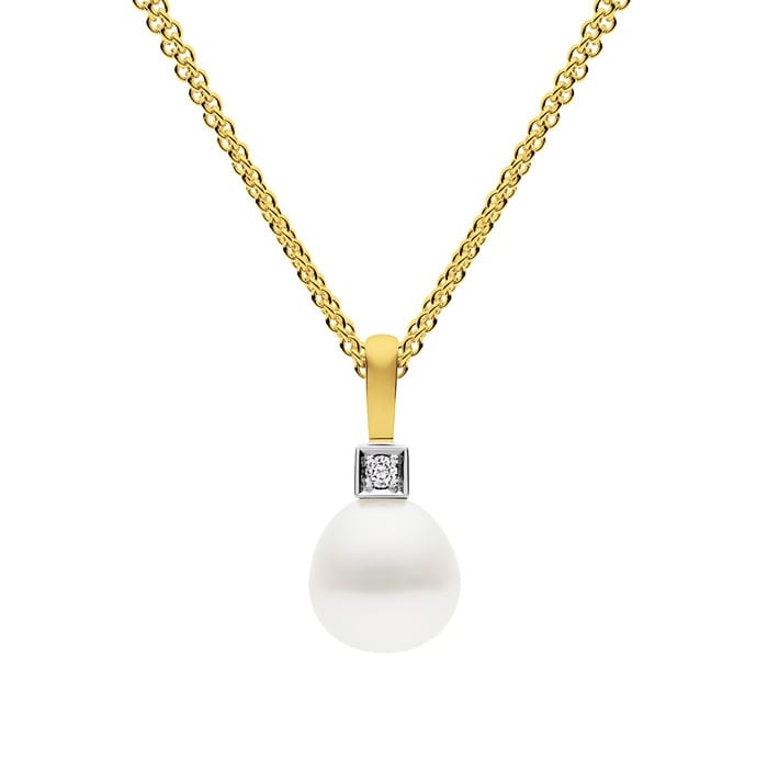 Kailis Luna Pearl Diamond Pendant 18ct Yellow Gold