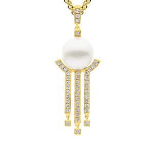 Kailis Metropolis Diamond Pearl Pendant, 18ct Yellow Gold