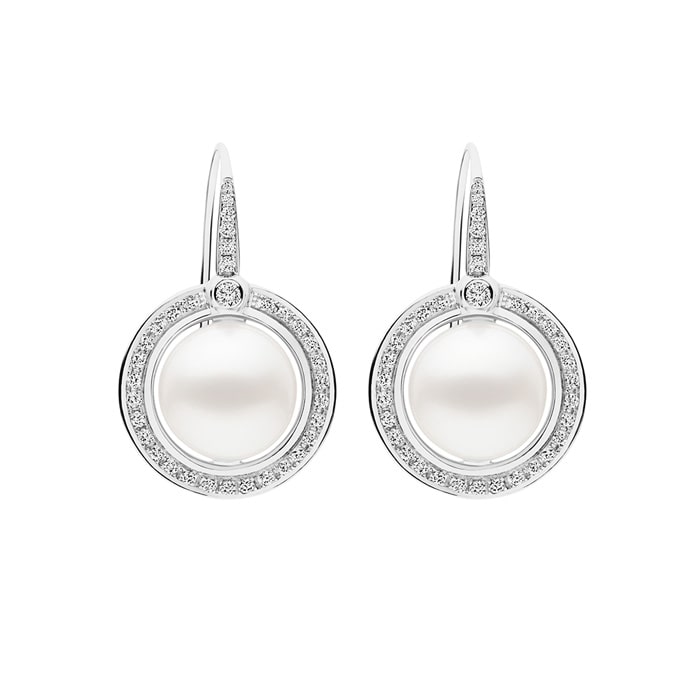 Kailis Divine Pearl Diamond Earrings 18ct White Gold