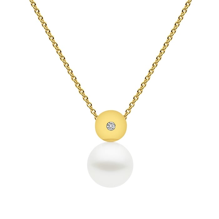reversible white and yellow gold necklace