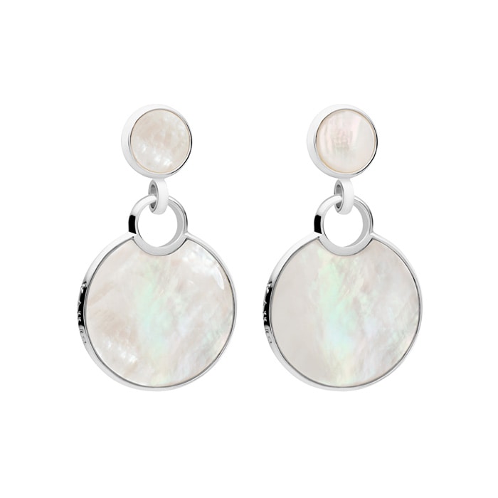 Mother of Pearl Silver Drop Earrings | Kailis Jewellery