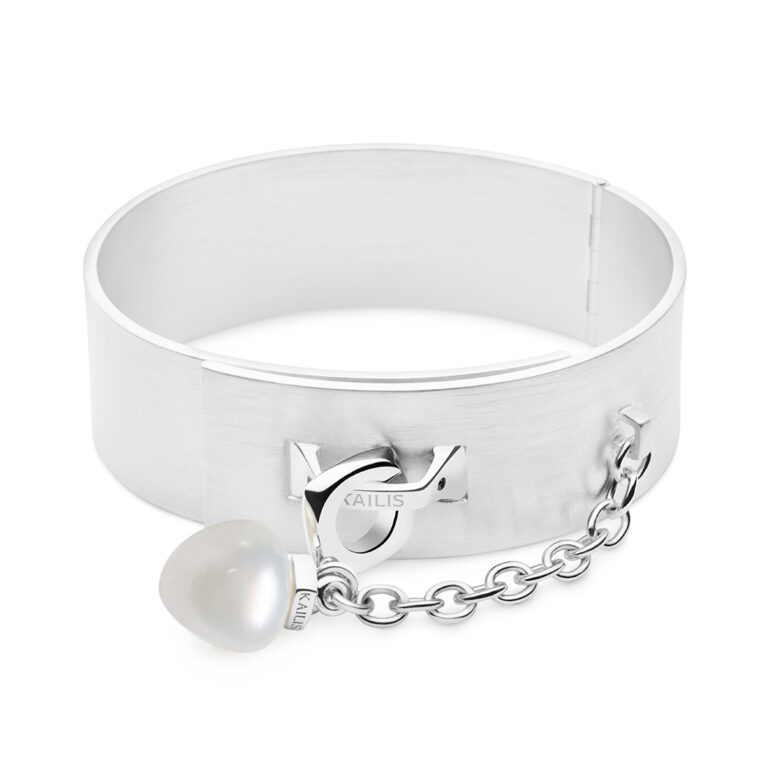 Kailis Silver Surry Hills Bangle Drop Reverse Pearl