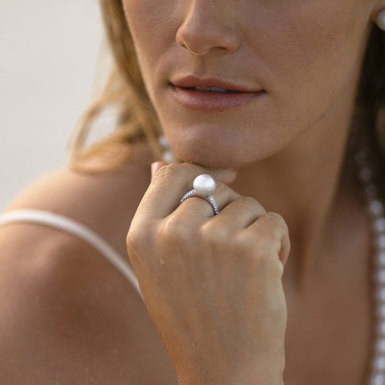 Hope Diamond Ring, White Gold