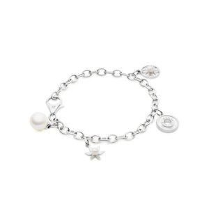 Kailis 18ct White Gold Charm Bracelet with Pearl Charms