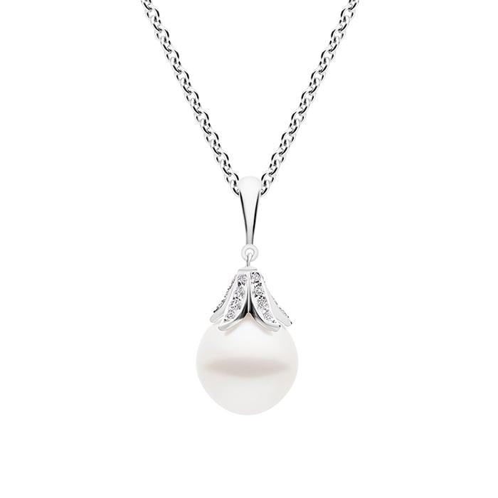 Kailis Petal Pearl Pendant with Diamonds