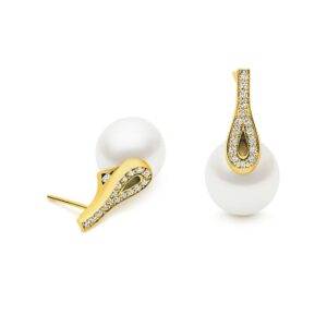 Kailis Ballerina Pearl Earrings with Diamonds, 18ct Gold