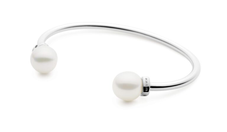 Twin Pearl Cuff Sterling Silver Kailis Jewellery