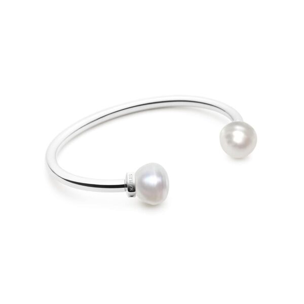 Twin Pearl Cuff, Sterling Silver | Kailis Jewellery