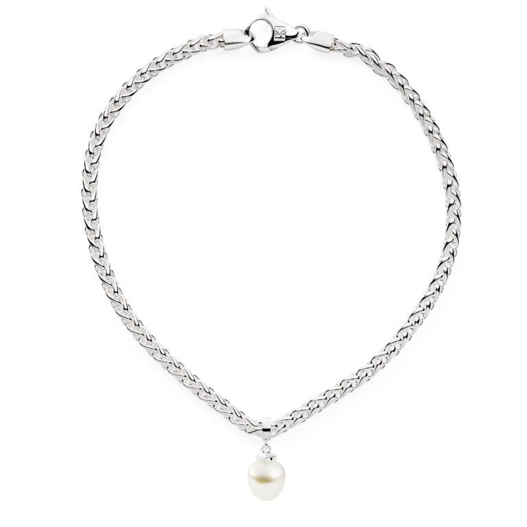 Geometric Necklace drop Pearl