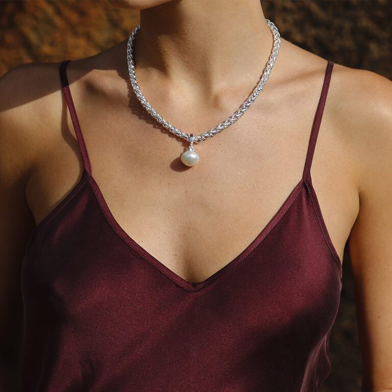 Geometric Wheat Sliding Necklace