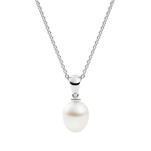 Tapered Pendant, White Gold