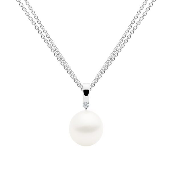 Simplicity Diamond Pendant, White Gold-0