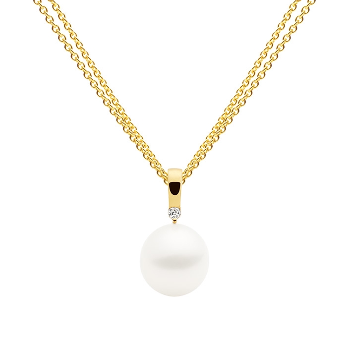 Simplicity Diamond Pendant, Yellow Gold-0