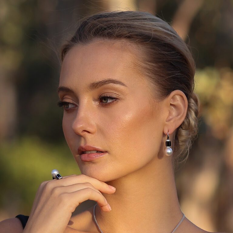 Sugarloaf by Night Earring and Ring