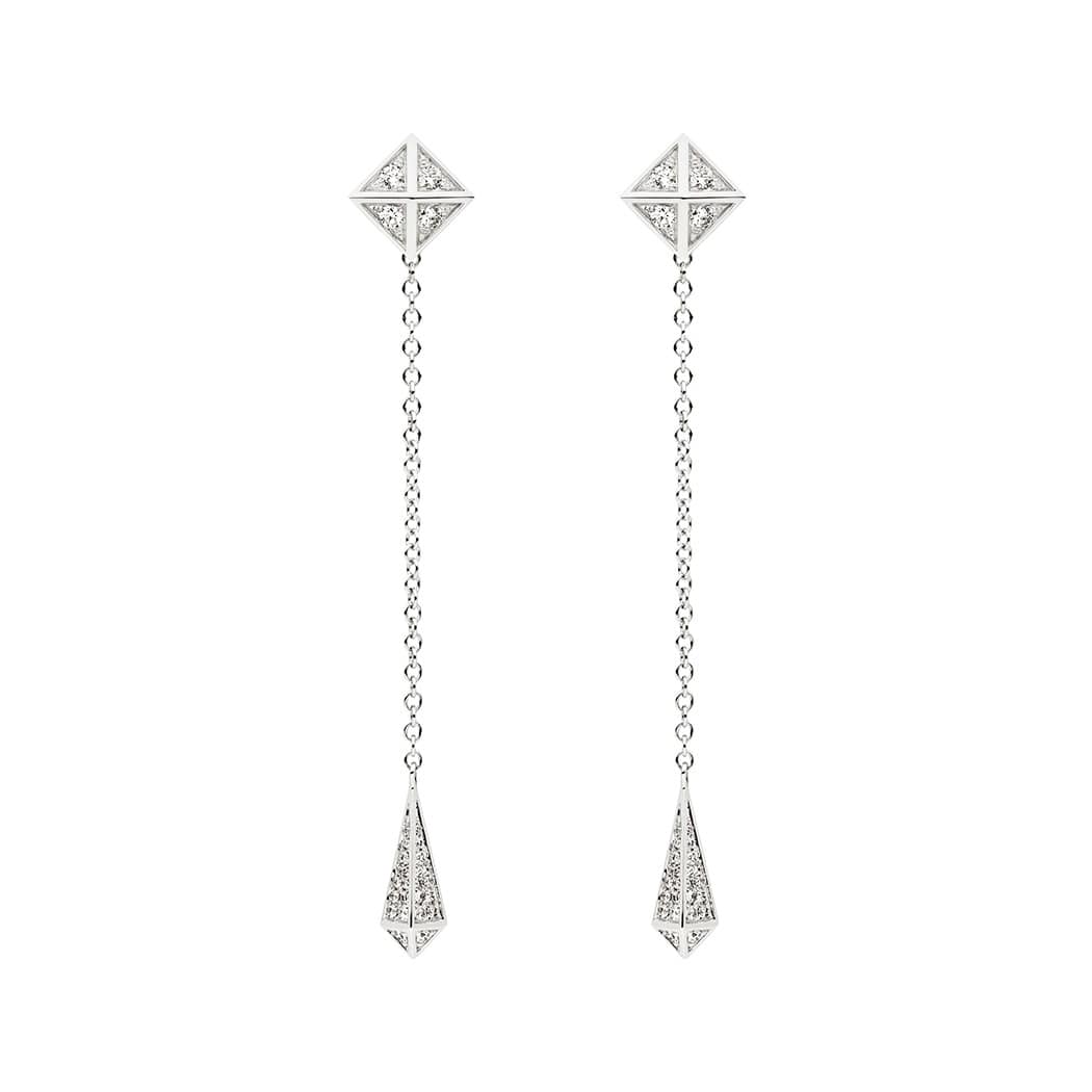 Manhattan Lights Earrings, 18ct White Gold