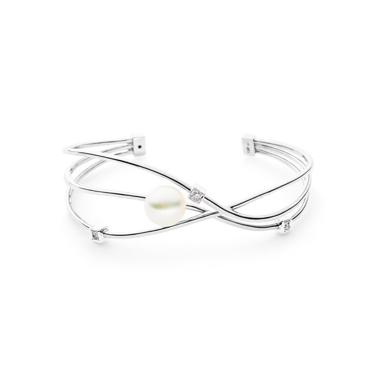 Orbit Cuff, White Gold