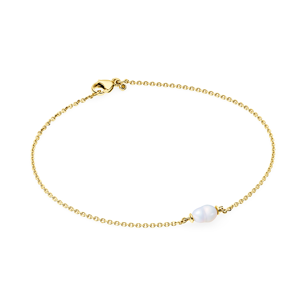 Keshi Grace Bracelet, Yellow Gold