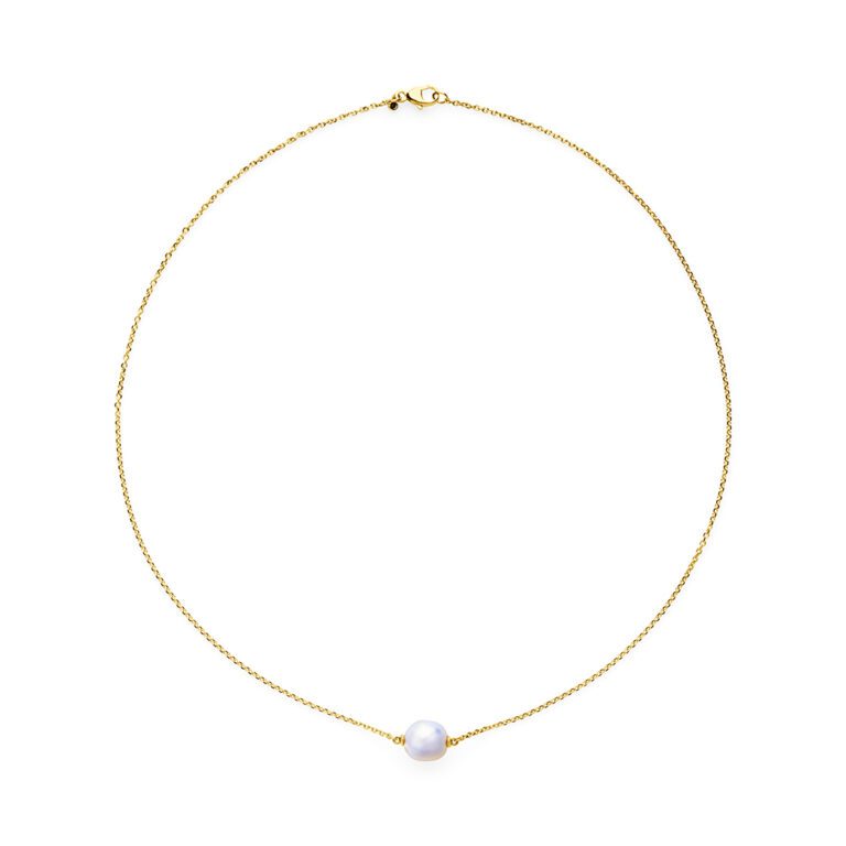 Keshi Grace Necklace, Yellow Gold