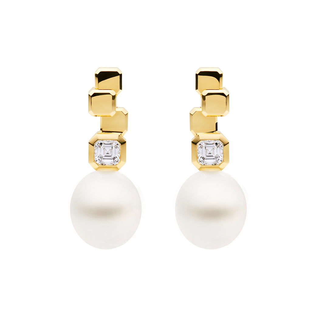 Nouveau Meridian YG Stud Earrings