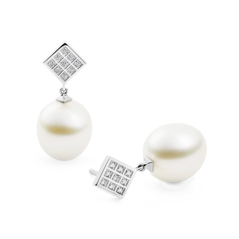 Soiree Earrings, White Gold