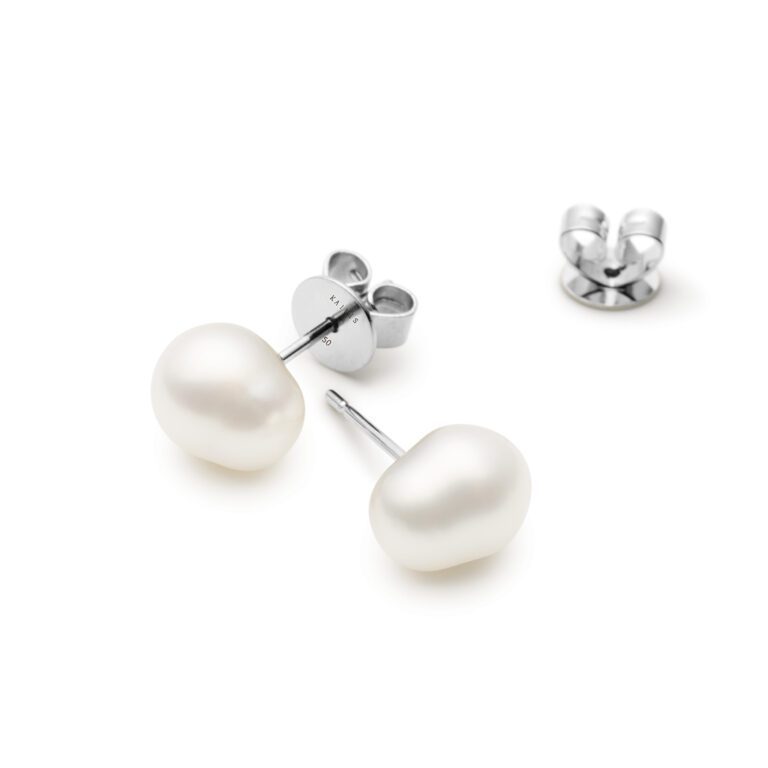 Keshi studs whitegold