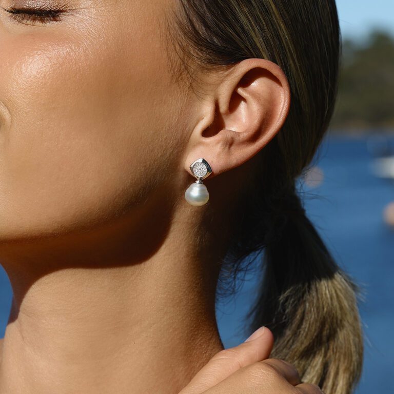 Astara pearl earrings lifestyle