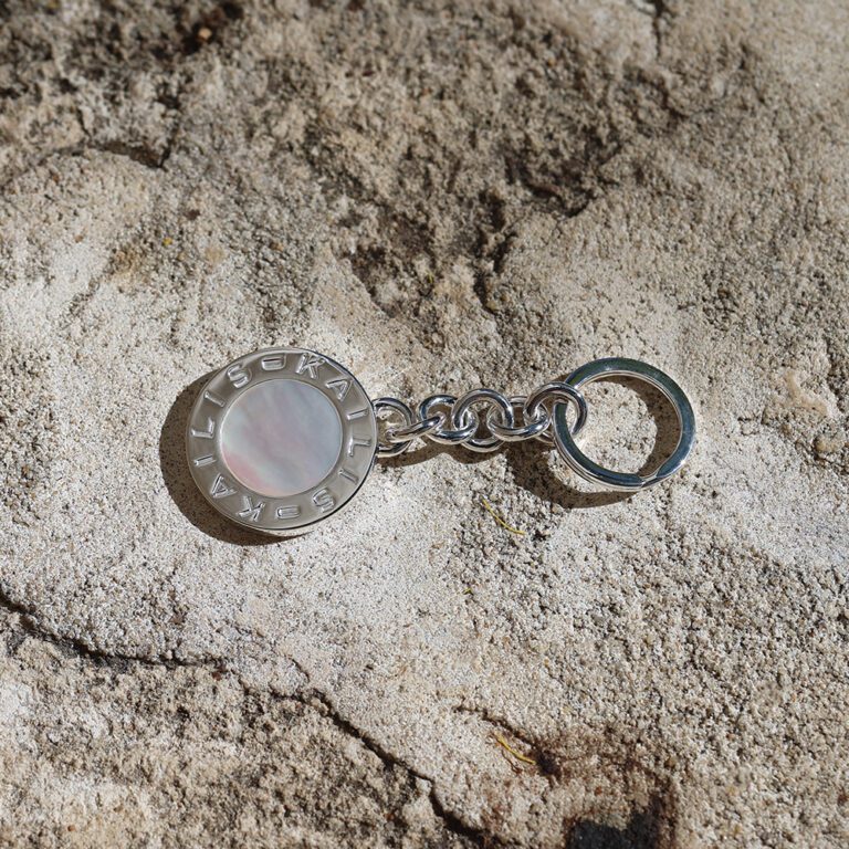 Mother of Pearl Keyring, Round