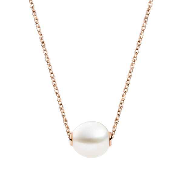 Sliding Pearl Necklace, Single Chain, Rose Gold | Kailis Jewellery