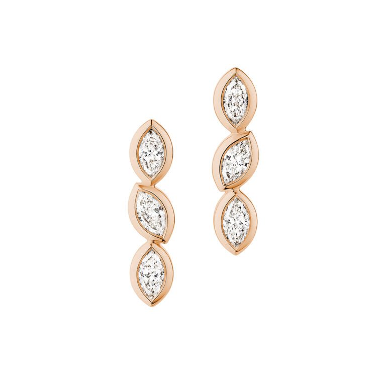 Fleur Earrings, Rose Gold