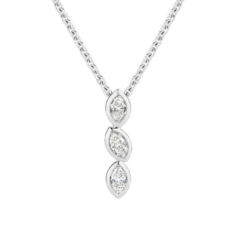 Fleur Pendant, White Gold