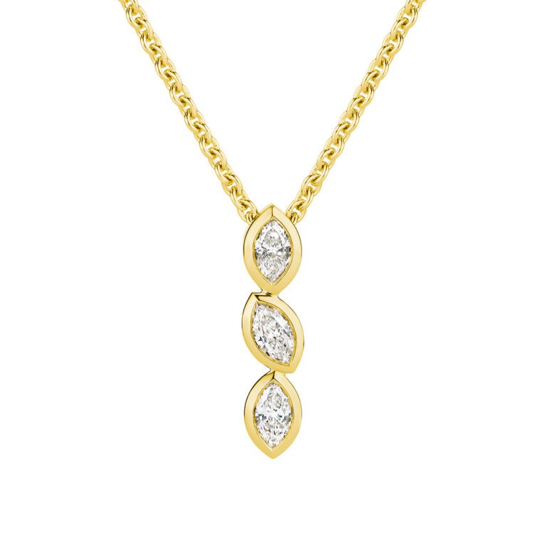 Fleur Pendant, Yellow Gold