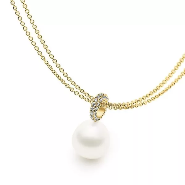 Kailis Tranquility Pearl Pendant Diamonds 18ct Gold