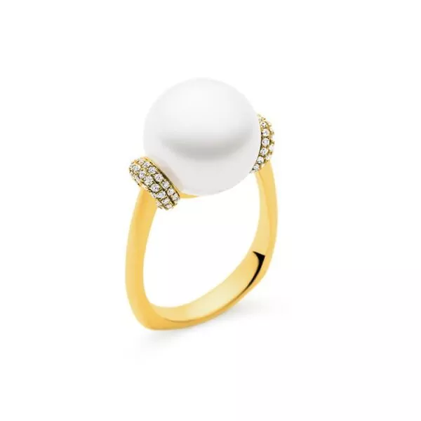 Kailis Tranquility Pearl Ring Diamonds 18ct Gold