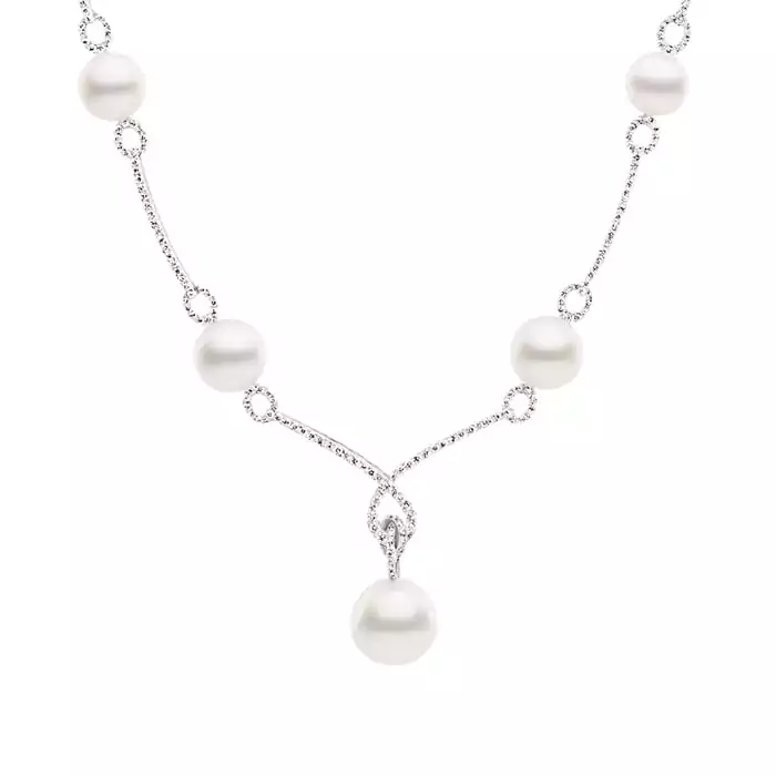 Kailis Angelic Pearl Necklace Blanc Diamonds 18ct White Gold