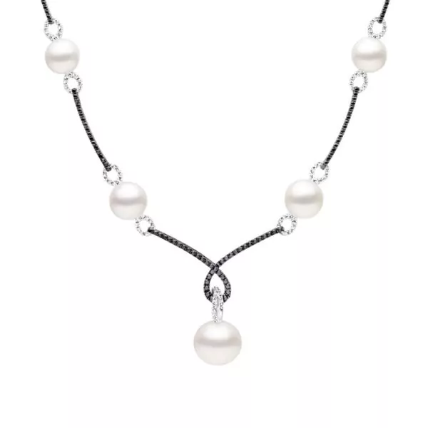 Kailis Angelic Pearl Necklace Noir Black Diamonds 18ct White Gold