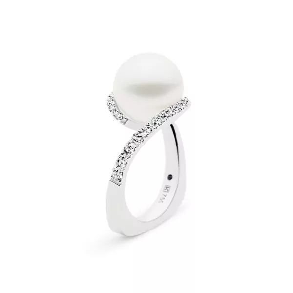 Kailis Angelic Pearl Ring Blanc Diamonds 18ct White Gold