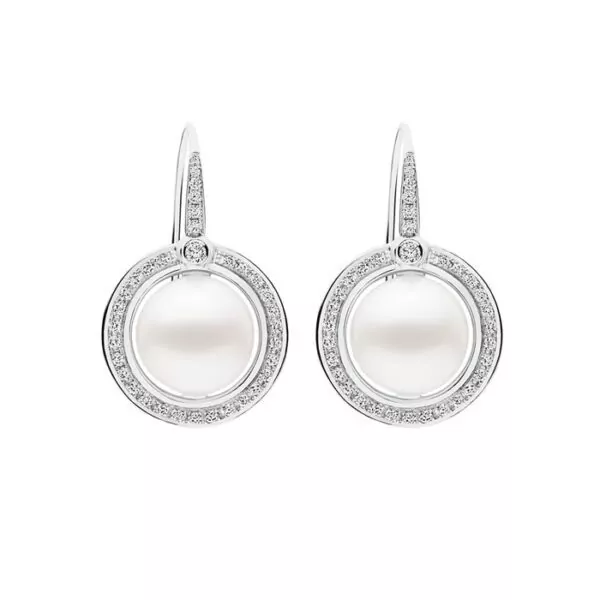 Kailis Divine Pearl Diamond Earrings 18ct White Gold