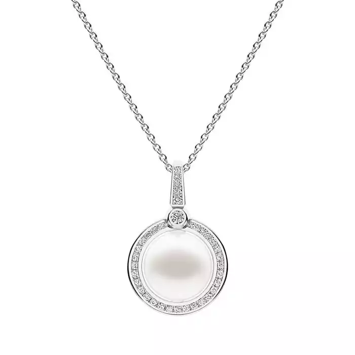 Kailis Divine Pearl Diamond Pendant 18ct White Gold